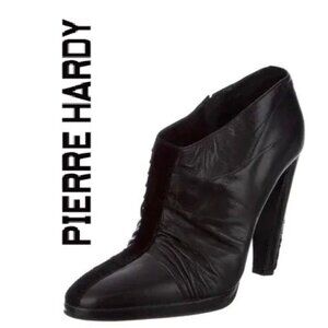 Pierre Hardy Genuine Leather Ankle Booties Black